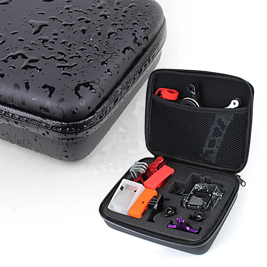 QIUNIU Средний Водонепроницаемый противоударный коллекционный чехол для хранения камеры, сумка для GoPro Hero 7 6 5 4 3 для DJI OSMO Action аксессуары