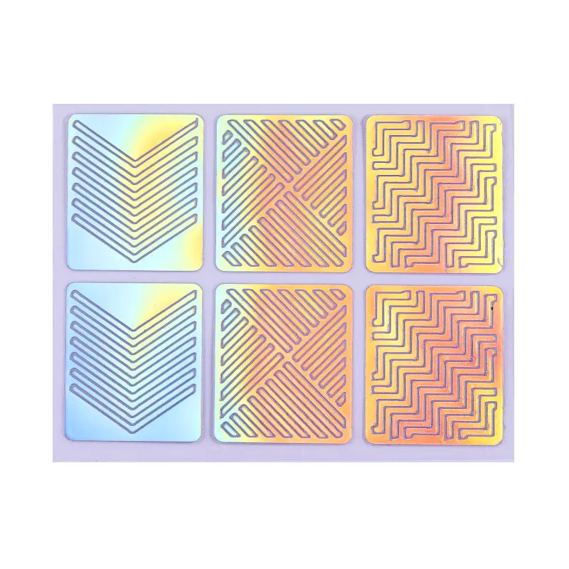 6 Patterns/Sheet Nail Vinyls Holographic Hollow Flowers Stickers Colorful Nail Transfer Decals Stencil Nail Art Decoration Tips - Цвет: 10