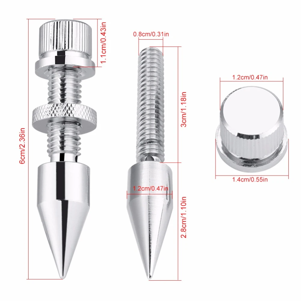 4Pcs Speaker Spike Cooper Cone Base Easy Install Mini HIFI Stand Isolation Adjustable Shockproof Floor Protectors Accessories