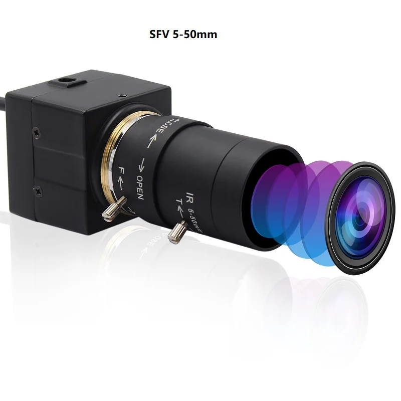 USBFHD06H-SFV 5-50 ELP IMX322 сенсор 0.01Lux низкая подсветка мини micro usb камера машинного зрения USB с 5-50 мм 2,8-12 мм объектив - Цвет: USBFHD06H-SFV 5-50