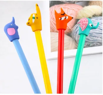 

100pcs/Lot Wholesale Abstract Animal Gel Pen Fox Elephant Soft Rubber Black Neutral Pen Free Shipping Student Writing Tool GP426