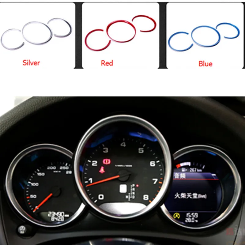 

Car Interior Accessories Chromium Styling For Porsche Macan Dashboard Cover Trim Auto Decoration