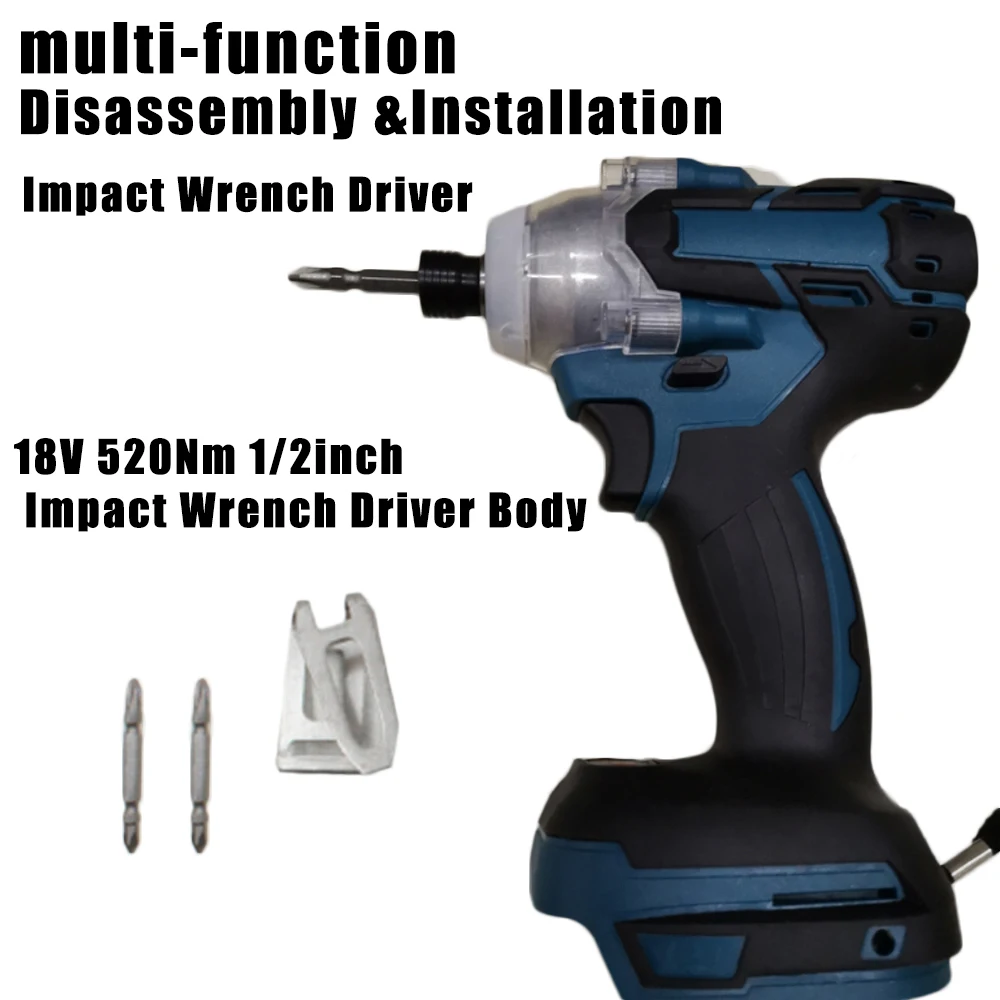 

18V 350N Cordless Brushless 1/2in Impact Wrench Driver No Battery For Makita