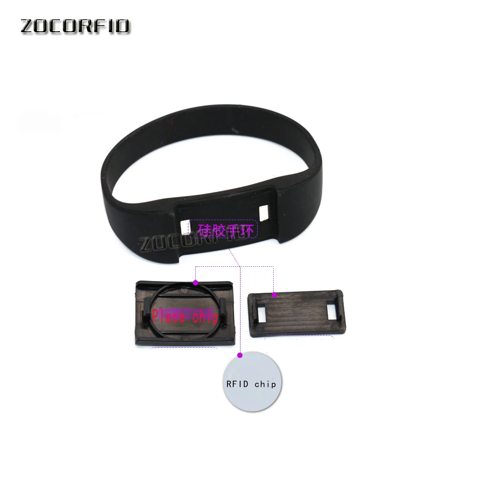 125KHZ/13.56MHZ Rewritable RFID Blank Card Bracelet Silicone Wristband Watch Copy Clone In Access Control