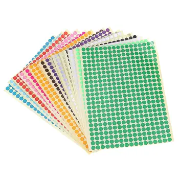 

30 Pcs Colorful Dots Sticker 6mm Copper Plate Paper Practical Dot Labels Color-Coding Signs for Diamond Painting Gift