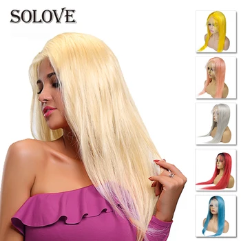 

Brazilian Remy Straight Hair Ombre Full Lace Wig Color Full Lace Human Hair Wigs With Baby Hair 14"-24"