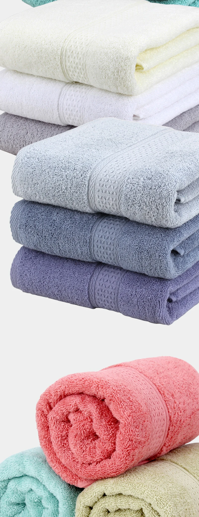 CASALINO Plush Cotton Towel Set – 4 Hand Towels, 500 GSM, Super Soft & Absorbent