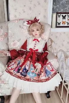 

Deluxe Lolita Dress Sweet Rabbit Cute Japanese Kawaii Girls Princess Anime Cosplay Costume Vintage Gothic Lace Bowknot One Piece