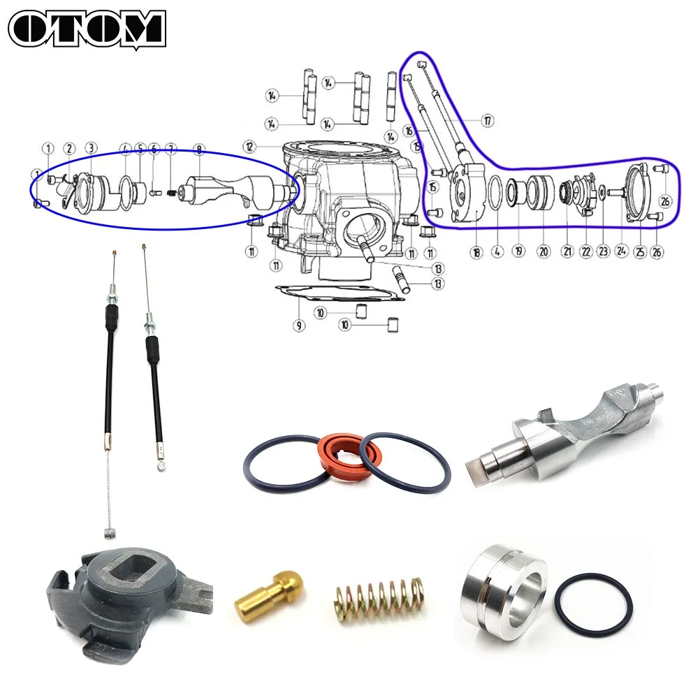 

OTOM Motocross High Quality Control Valve Assembly Repair Accessories For YAMAHA DT230 MT250 2-stroke dt 250cc Motorcycle Parts