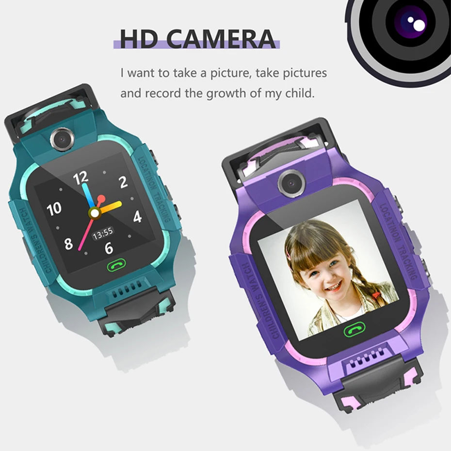 Новые детские SOS умные часы IP67 Водонепроницаемый LBS позиционирование браслет Часы Анти-потеря камера Сенсорный экран голосовой чат детские часы