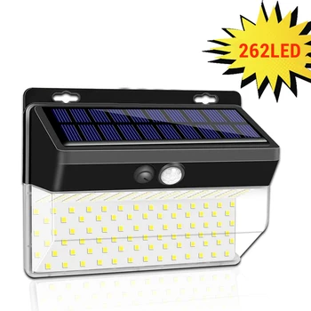 

262LEDs Solar Light Outdoors Garden Solar Light Bright Motion Sensor Light IP65 Waterproof Security Wall Lamps For Country House