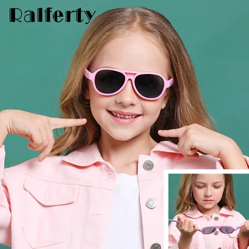

Ralferty Flexible Polarized Sunglasses for Kids Girl Boy Pilot Sun Glasses UV400 Trendy Child Outdoor Safety Goggles K8028