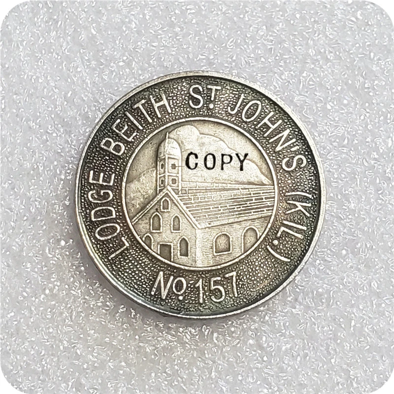 № 157 Лодж Бейт ст Джонс(Кил.) Копия монеты - Цвет: Antique silver