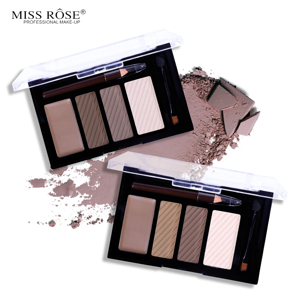 Miss Rose карандаш для бровей порошок+ крем для бровей+ карандаш для бровей Палитра с кисточкой макияж водонепроницаемый прочный натуральный бровей