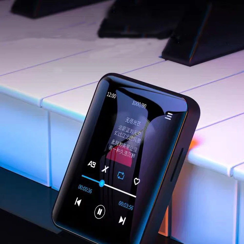 Мини Спортивный Портативный Bluetooth 5,0 mp3-плеер с металлической задней клипсой 1,8 дюймов HD экран Встроенный динамик высокое качество воспроизведения музыки