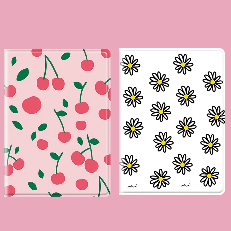 

Axbety For iPad Air 2 Case 9.7" Simple Yellow Wild Chrysanthemum Cherry Cover For iPad 6th Generation Flap Holster Case Coque
