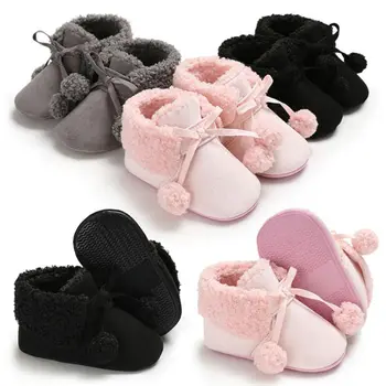 

Newborn Baby Winter Warm Snow Boots Infant Boy Girl Crib Shoes Prewalker 0-18M