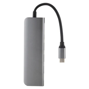 

Type C To HDMI VGA Adapter Hub With 3 USB 3.0 PD Converter For Macbook EM88