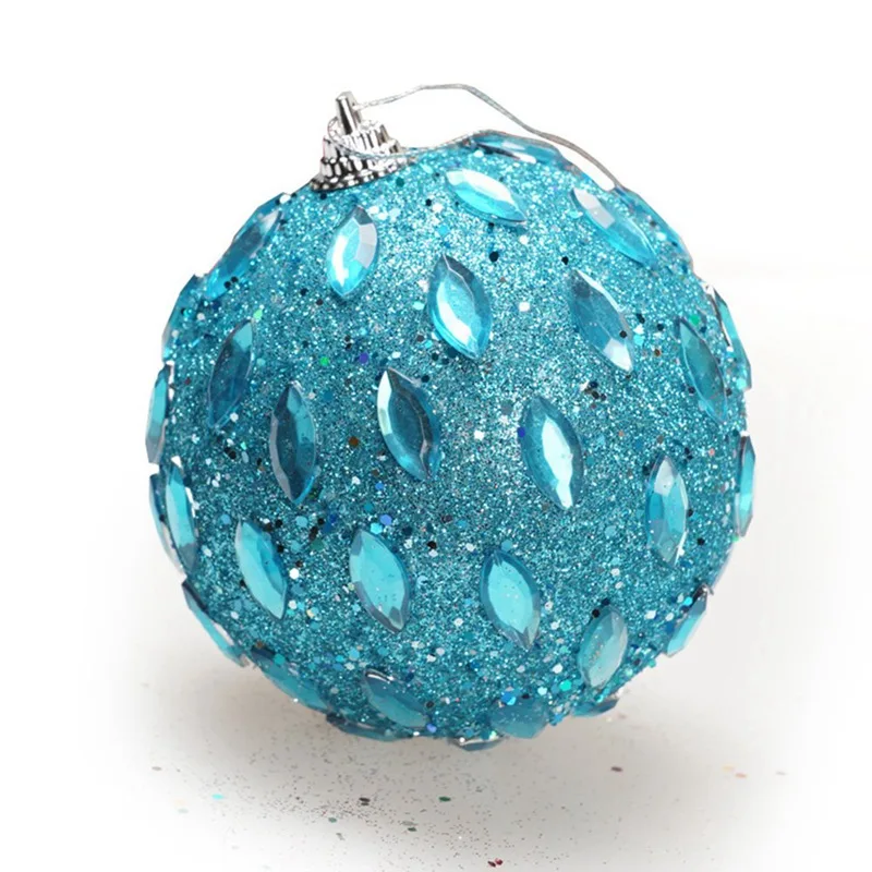 New Glitter Christmas Decorative Ball 8cm 1PC Christmas Balls For Christmas Tree Ornament Decoration Xmas Decoration Balls