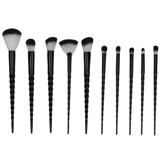 10PCS-07 Горячая распродажа 10 шт. Единорог набор кистей для макияжа, основа, тени для глаз, основа, пудра, румяна для смешивания кисти для макияжа кисть, косметические инструменты - Handle Color: 10PCS-07