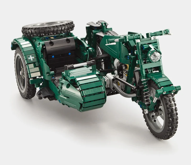 В Technic C51021 629 шт Вторая мировая война мотоцикл Technic военный пульт дистанционного управления RC строительный блок Оружие Армия