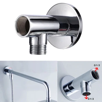 

G1/2 Wall shower head extension pipe long shower copper arm shower head holder shower head fixed seat