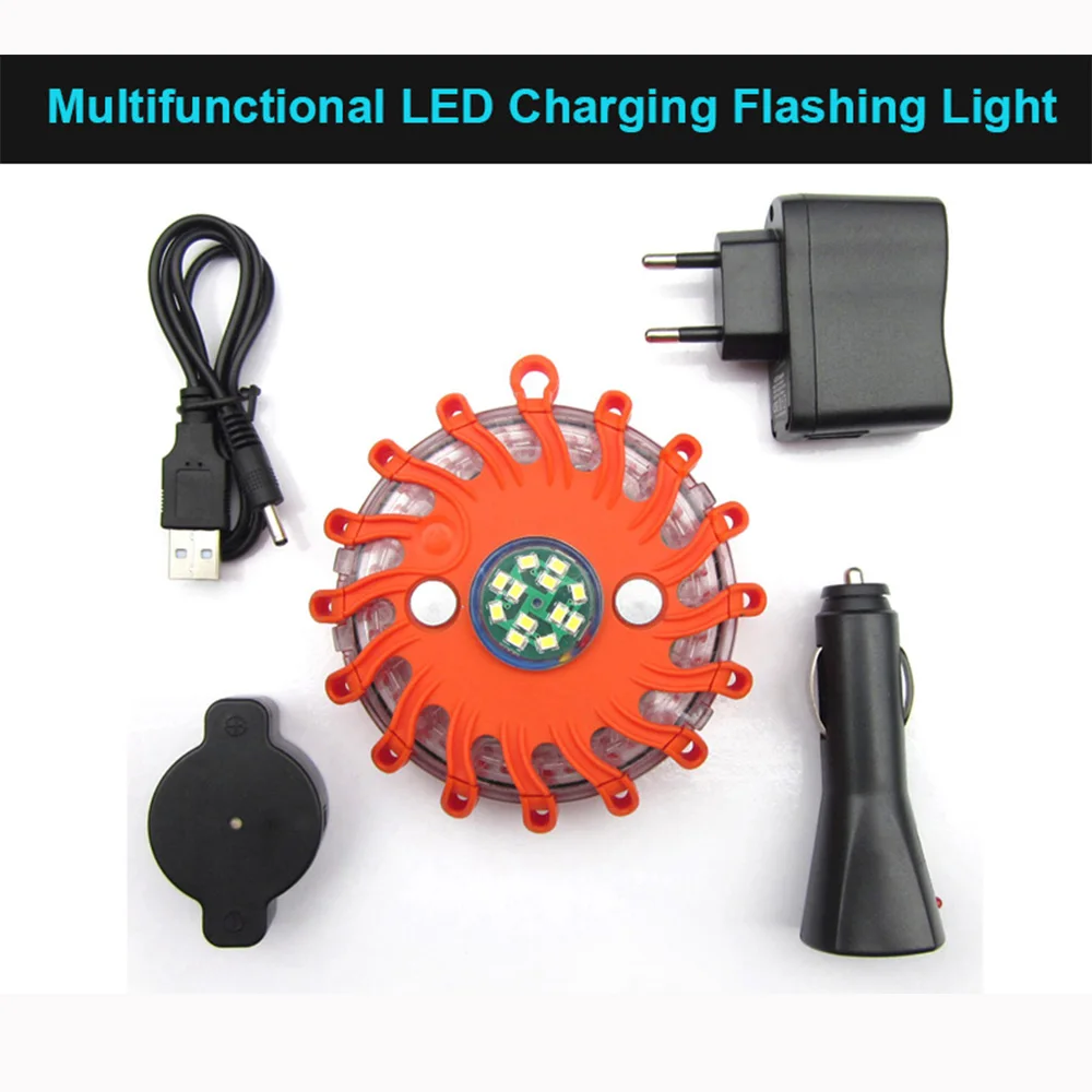 

2019 Flashing Light LED Round Beacon Emergency Strobe Warning Lights Round Car Roof Police Lightbar Road Safety Automobiles