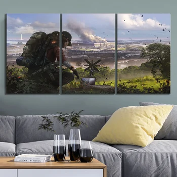 

HD Fantasy Art Wall Paintings Tom Clancys The Division 2 Video Games Art Women Solider Picture Canvas Paintings for Wall Decor