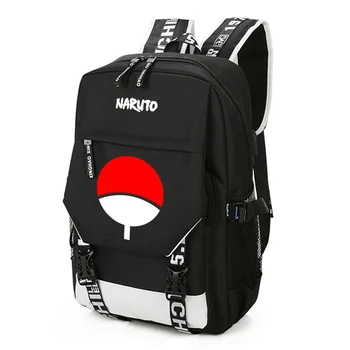 

Naruto Schoolbag Itachi Uchiha Cartoon Student Backpack For Teenager USB Charging Daypack Men Women Shoulder Bags Rucksack