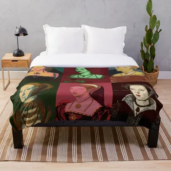 

Six Wives of Henry VIII Throw Blanket Soft Sherpa Blanket Bed Sheet Single Knee Blanket Office Nap Blanket