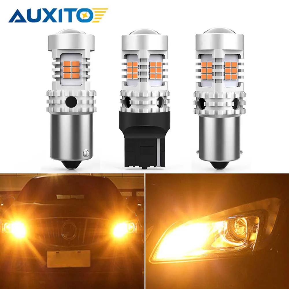 2 шт. светодиодсветодиодный лампы T20 W21W WY21W 7440 P21W PY21W 1156 BA15S BAU15S | Автомобили и