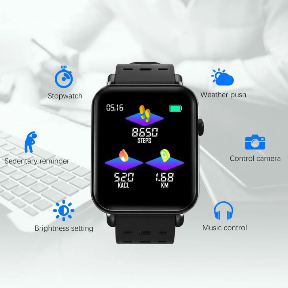 Y6 Pro 1," Смарт Bluetooth часы фитнес Спорт Смарт Браслет кровяное давление в реальном времени монитор сердечного ритма часы для Android IOS