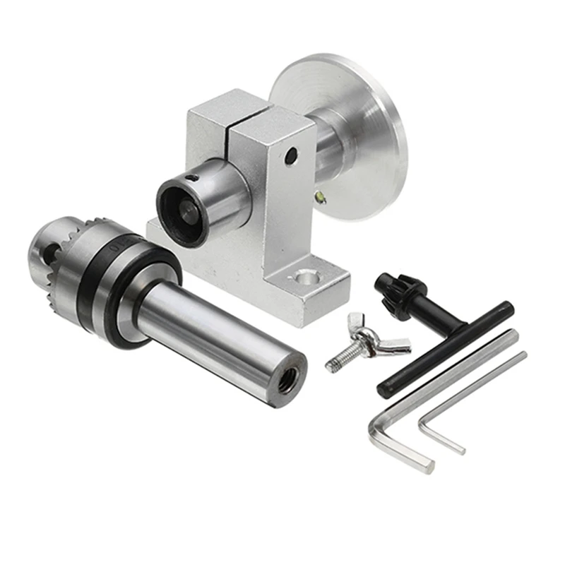 

Top-Live Lathe Center Head With Chuck Diy Accessories For Mini Lathe Machine Revolving Centre Woodworking Tool