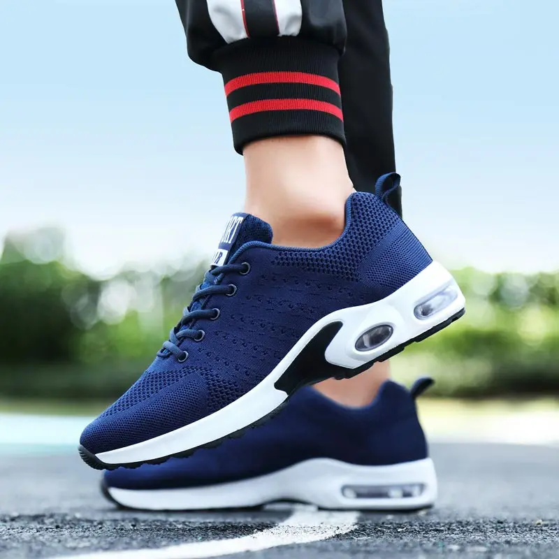 Summer Air Shoe Sport Shoes Male Sneakers Men Tennis Shoes Sports Male Running Shoes Mens Runners Blue Training Footwear E-290