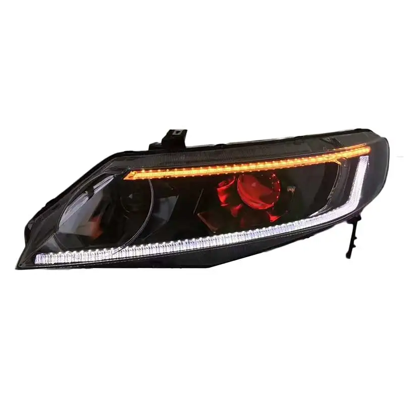 Автомобильный Стайлинг Головной фонарь для Honda 8th Civic 2006-2011 фары для civic DRL Объектив светодиодный фонарь с динамическим поворотом