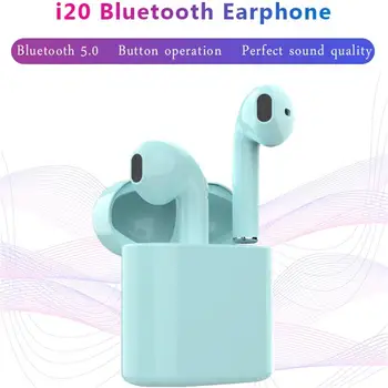 

I20 Bluetooth 5.0 Earphones in-Ear True Wireless Earbuds Waterproof TWS Headset Button Control HIFI Stereo For Apple