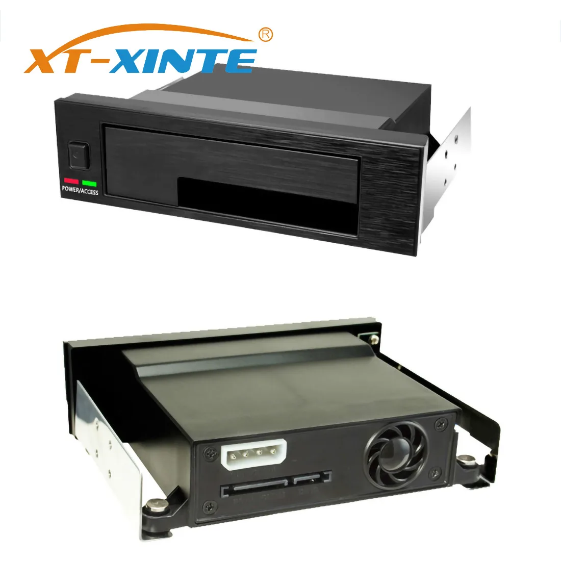 XT-XINTE SSD Storage Box Internal Single Bay Tray-Less Mobile Rack Enclosure LED Indicator Hot-swap for 2.5 3.5 Inch SATA