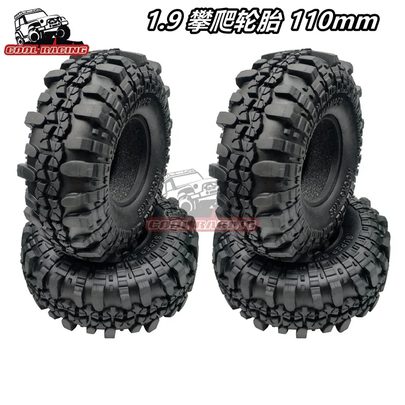 4PCS 110MM 1.9&quot Rubber Rocks Tyres / Wheel Tires for 1:10 RC Rock Crawler Axial SCX10 90046 AXI03007RC4WD D90 TF2Traxxas TRX-4 | Игрушки