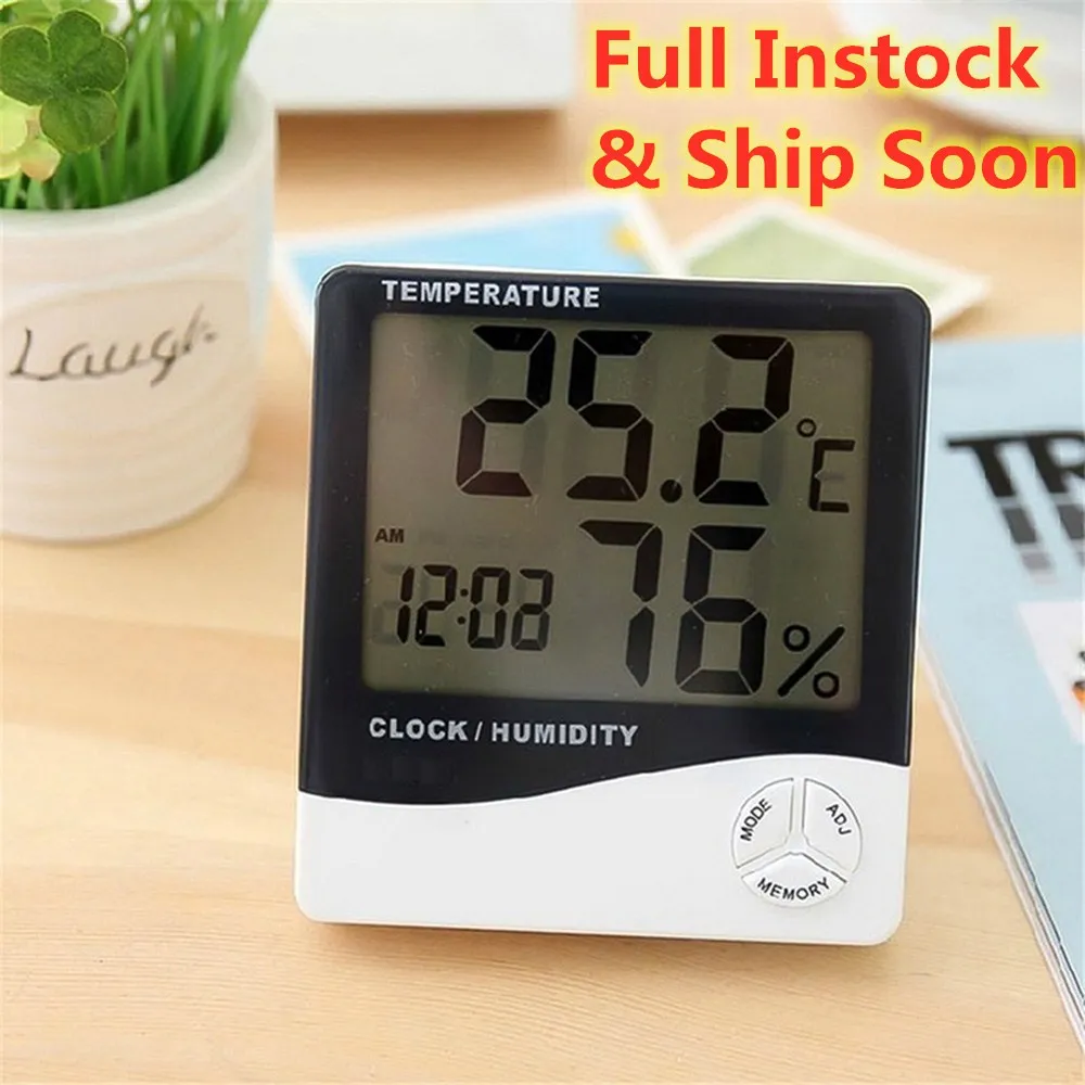 

JUNEJOUR Indoor Outdoor Digital Thermometer Hygrometer with LCD Display Temperature Humidity Meter