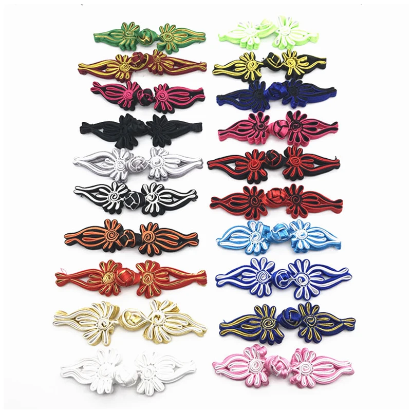 10pcs/lot Chinese Frog Buttons Knot Fastener Buttons For Cheongsam Tang Suit Decoration Sewing Accessories