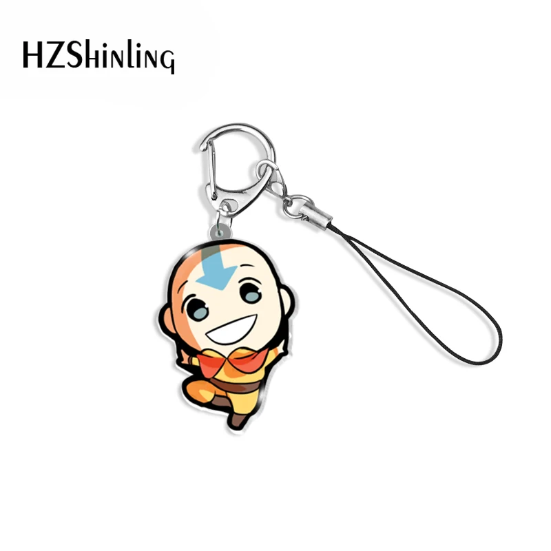 2021 heißer Sommer Avatar Die Last Airbender-fall Cartoon Keychain Handy Straps Harz Epoxy Zubehör