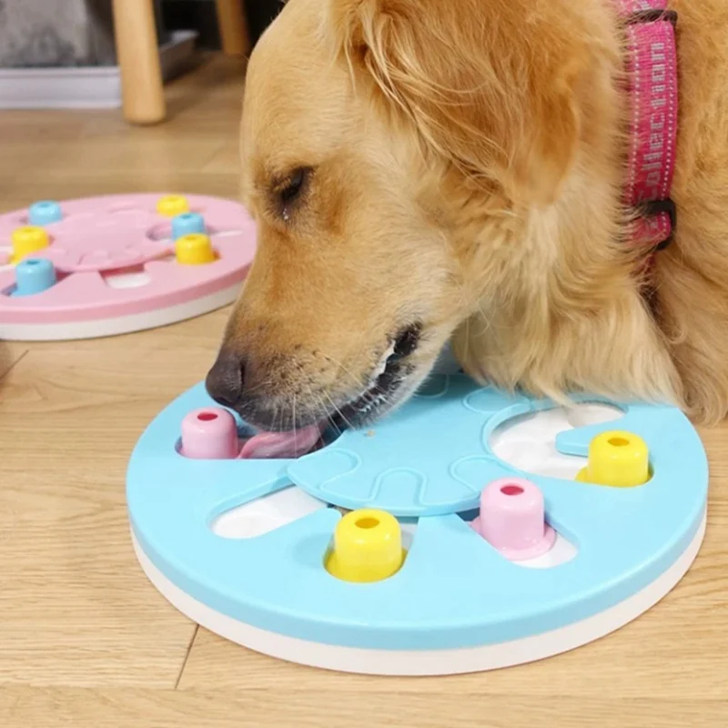 Игрушка для домашних животных обучающая головоломка игрушка для собак медленная пища чаша утечка еда награда собака игровой диск доска смешная кусательная собака интерактивная игрушка
