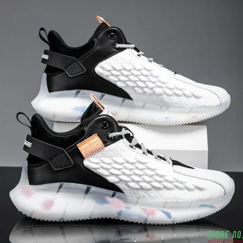 

Fashion Four Seasons Indoor Men Sneakers Breathable Running Shoes For Men Comfortable High Quality Sports Jogging White Shoes