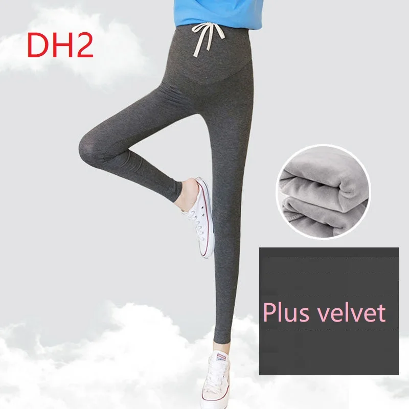 Pregnant Women Basic leggings Pants Maternity Clothes Trousers Spring Autumn Winter Plus Velvet Pants Maternity Out Wear