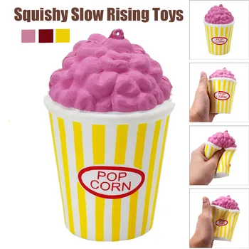 

Cute Food Popcorn Cup Slow Rising Decompression Easter Phone Strap Toy Relief Anti-stress Toys Kawaii For Children adults