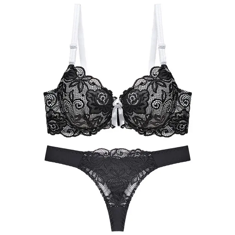 matching bra and panties Julexy New 2020 Sexy G string Women bra set Lace thong hollow out Underwear Panty Set  intimante Bra brief lingerie set cotton bra and panty sets