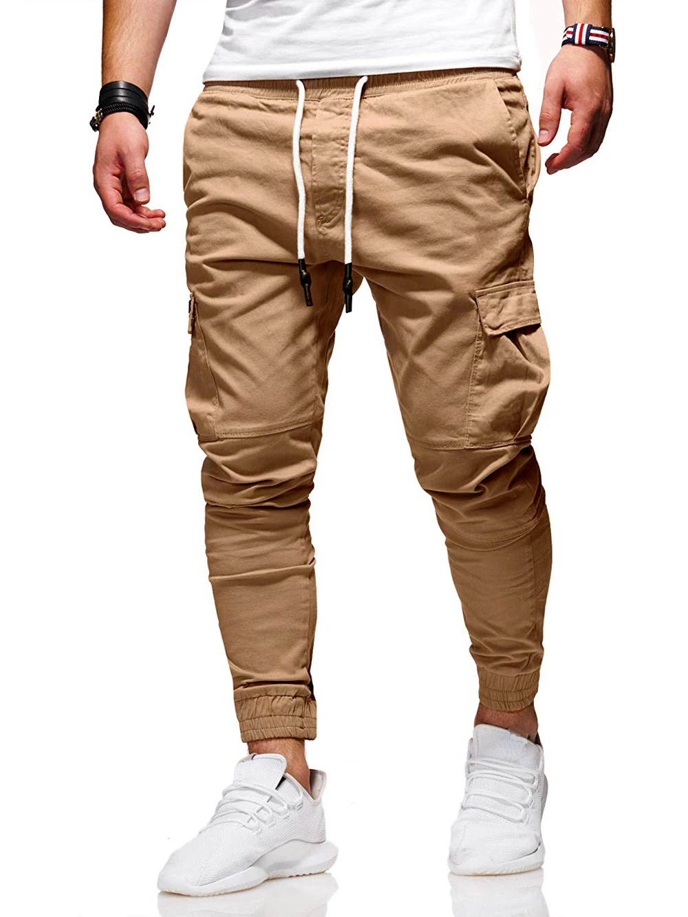 Осенние мужские штаны для бега, новинка, повседневные мужские брюки-карго в стиле милитари, спортивные штаны с несколькими карманами, хип-хоп брюки для фитнеса, спортивная одежда