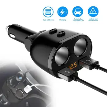 

5V/3.1A Double USB Car Charger Automobile Cigarette Multi-function Fast USB Charging Charger Socket Splitter Car Lighter Ad N2T5