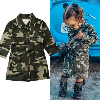 

2020 Fashion Infant Baby Girls Boys Kids Jacket Coat Camouflage Jacket Autumn Winter Warm Children Tops 1-7Y