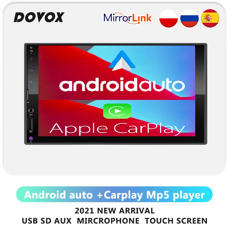 Автомагнитола Apple Carplay MP5-плеер на Android с 7-дюймовым экраном Bluetooth USB SD | Автомобили и
